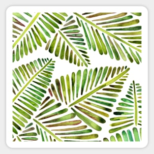 Green Banana Leaves Pattern Sticker